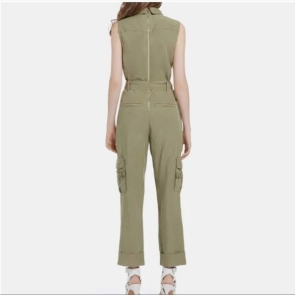 Alice + Olivia • Jumpsuit Joel Sleeveless Cargo Utility Olive Green $395 - Picture 5 of 12
